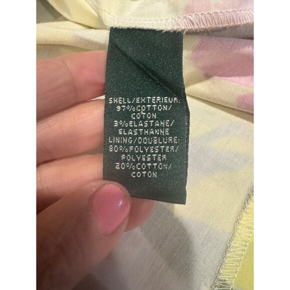 Ralph Lauren Fit Flare Floral Dress Square Neck Pockets Cotton Plus Size 16 - Picture 13 of 14